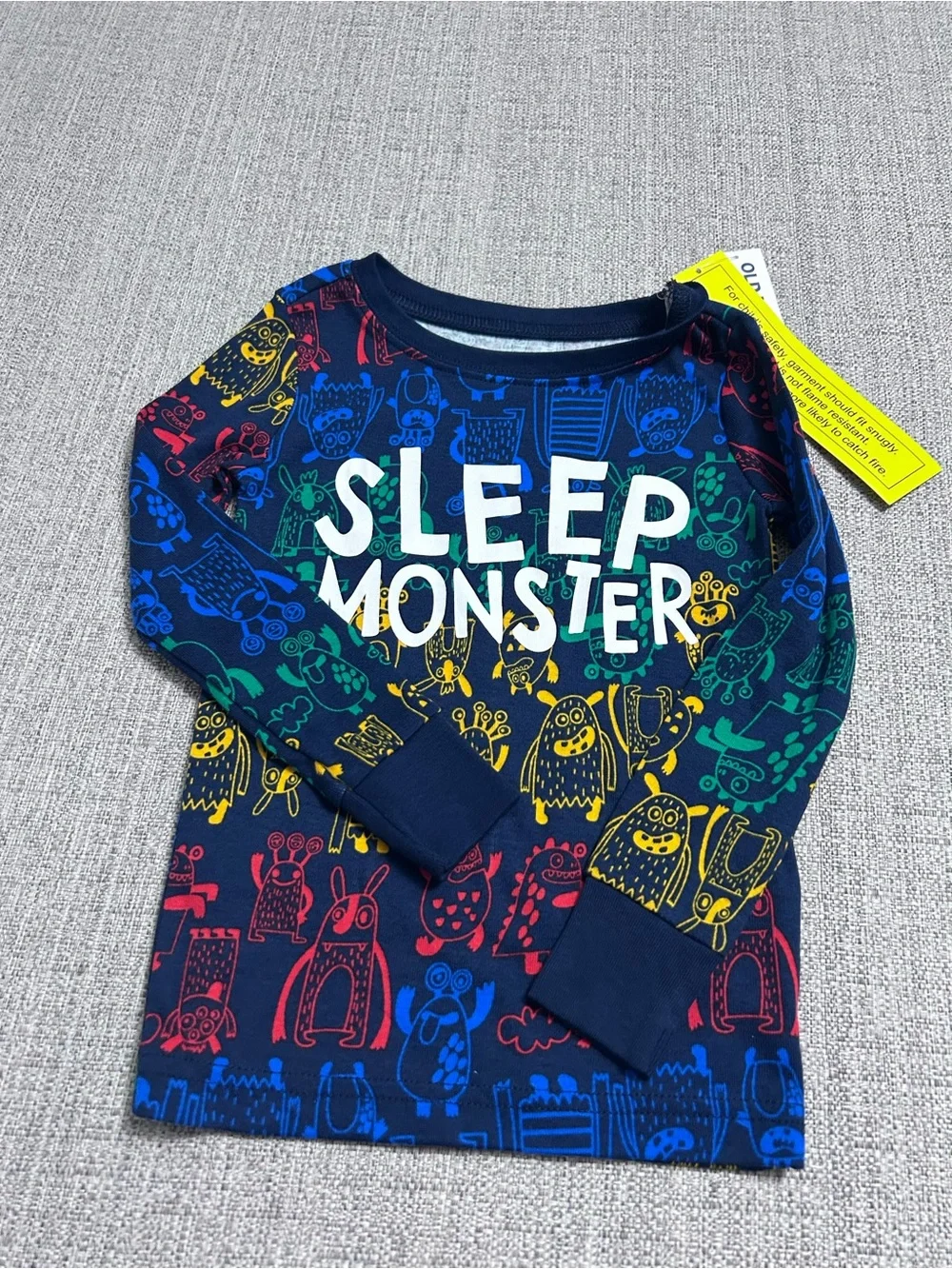 Old Navy ‘Sleep Monster' Pajama Set - Multicolor Monster Prints. Size 3T. NWT